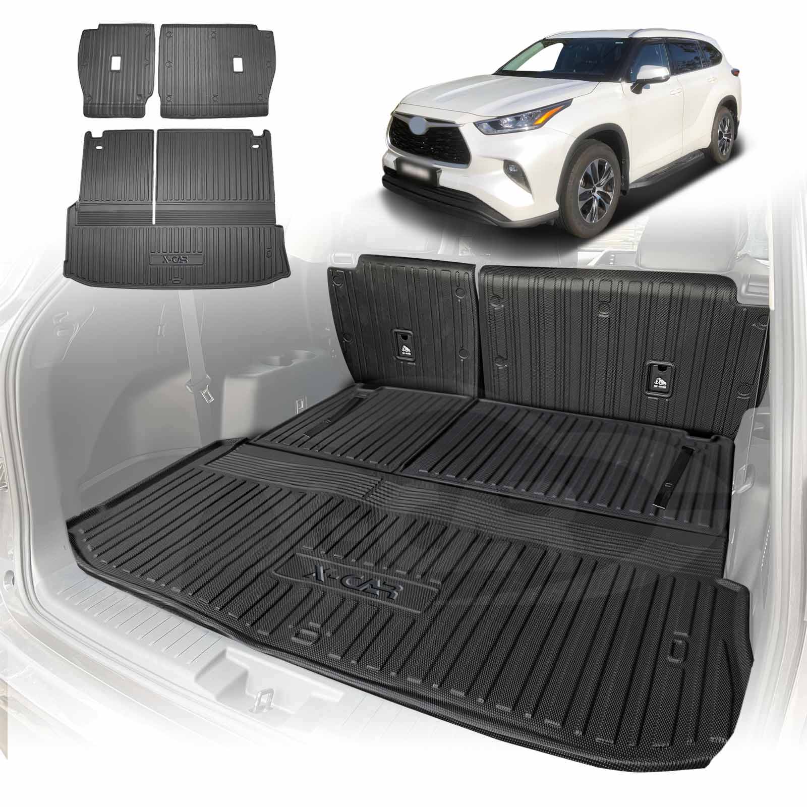 Boot Liner Kick Mats Set for TOYOTA KLUGER 2021-2025 Car Back Seats ...