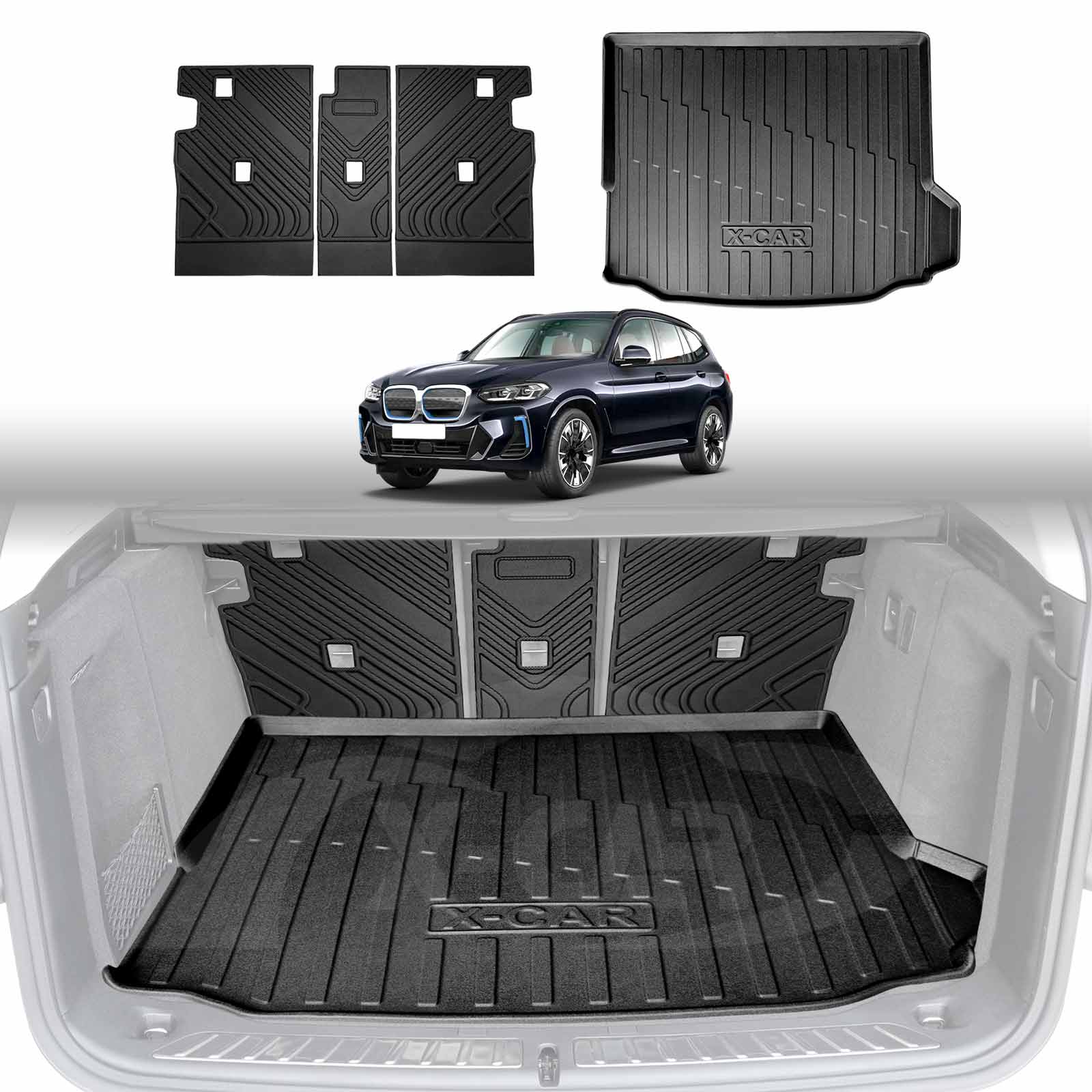 Boot Liner Back Seats Protector for BMW iX3 20232024 Cargo Trunk Cover