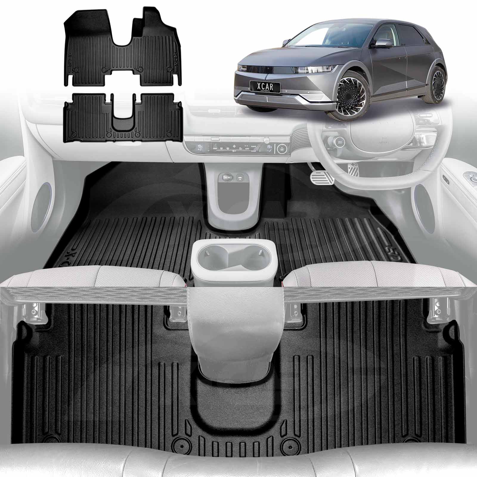3D Floor Mats for Hyundai IONIQ 5 2021-2025 All-Weather Car Liners | X-CAR
