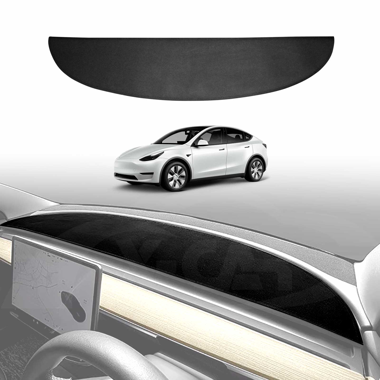 Tesla Model Y Dash Mat Luxury 3D Customized Pad Cover NonSlip