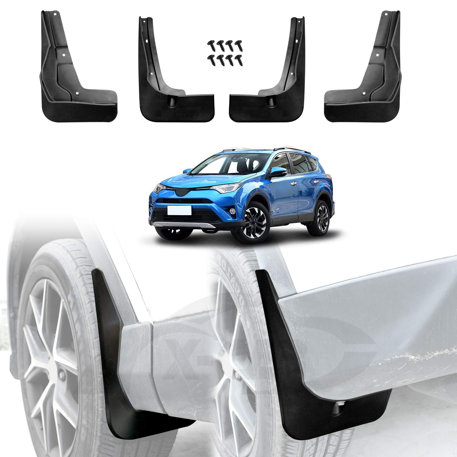 Car Guard Hihaha Mud Flaps Splash Guards W/Mount Accessories