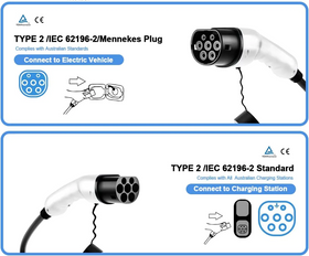 EV Power Charging Cable Type 2 to Type 2 5M 32A BYD ATTO 3 Seal Dolphin - 0