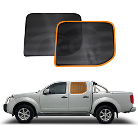 Rear Window Sun Shades for Nissan Navara D40 Dual Cab 2005-2015