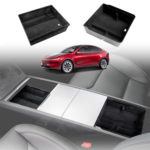 Centre Console Organizer Tray for Tesla Model Y Juniper 2025-Onwards Armrest Storage Box Cup Holder Interior Accessories