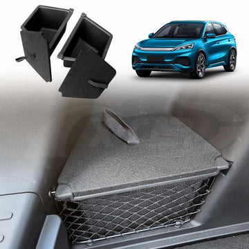 BYD Atto 3 2022-2025 Car Rear Trunk Storage Box Trunk Organizer Side Packets Tray Bins
