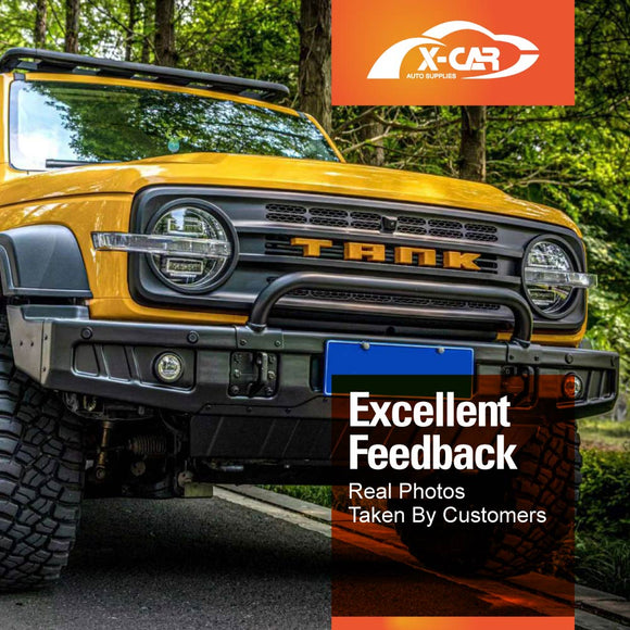 Front Bumper Grille with Led Light for GWM Tank 300 2023-2025 Mesh Frame Exterior