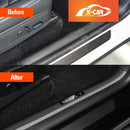 Tesla Model Y 2021-2025 Front and Rear Door Sill Protector Carbon Fiber Style-4