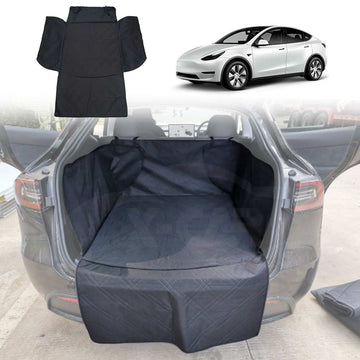 Tesla Model Y 2022-2025 Rear Trunk Cargo Liner Pet Dog Mat Rear Seat Back Cover