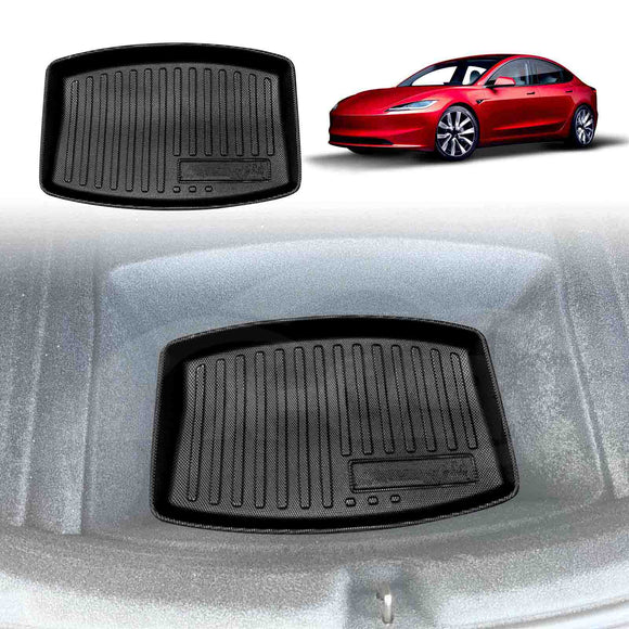 Tesla Model 3 Highland 3D All-Weather Interior Liners for Boot Frunk Cargo Mats 2023-Onwards