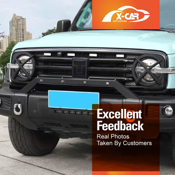 Head Light Trim for GWM Tank 300 2023-2025 Front Light Frame Cover Set of 2