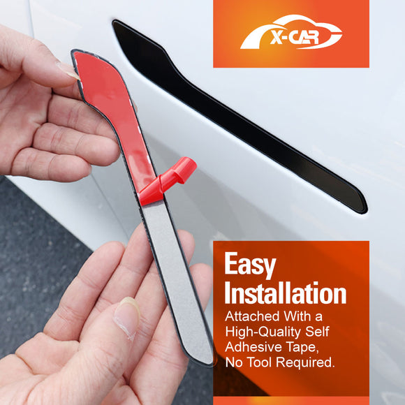 Tesla Model 3 Highland Door Handle Cover Carbon Fibre Style Protector 2023-Onwards