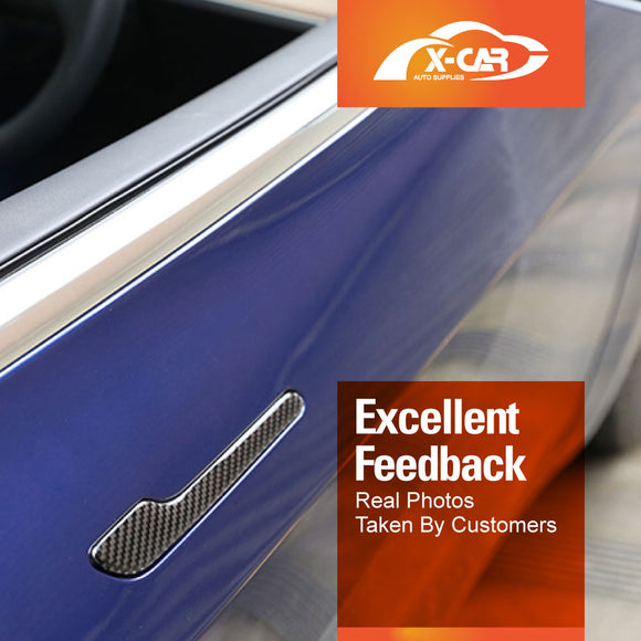 Tesla Model 3 Highland Door Handle Cover Carbon Fibre Style Protector 2023-Onwards