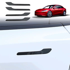 Tesla Model 3 Highland Door Handle Cover Carbon Fibre Style Protector 2023-Onwards - 0
