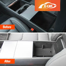 Centre Console Organizer Tray for Tesla Model Y Juniper 2025-Onwards Armrest Storage Box Cup Holder Interior Accessories-8