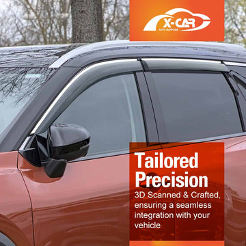 WeatherShields for Nissan X-trail Xtrail T33 2022-Onwards Car Weather Shields Visors Stainless - 0