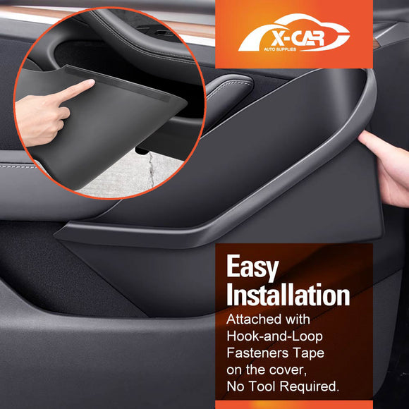 Door Side Storage Box for Tesla Model Y Juniper 2025-Onwards Full Cover Organizer Tray