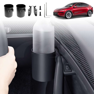 Cup Holder Rack for Tesla Model Y Juniper 2025-Onwards Car Interior Door Mount Set of 2