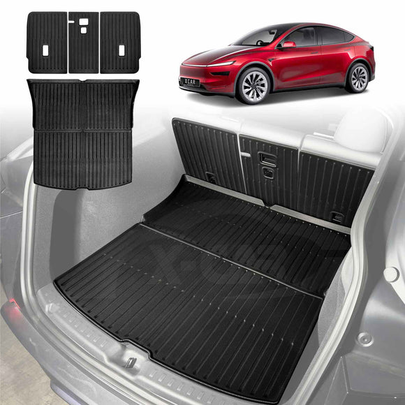 NEW Tesla Model Y Juniper Interior Liners Set 3D All-Weather Cargo Mats 2025-Onwards