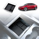 Tesla Model Y L 6-Seat 2026-Onwards Centre Console Organizer Tray Storage Container with Silicone Mat-22