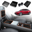 Centre Console Organiser Tray for Tesla Model Y L 6-Seat 2026-Onwards Armrest Storage Box Cup Holder Interior Accessories-1