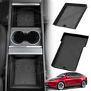 Organizer Pad for Tesla Model Y L 6-Seat 2026-Onwards Center Console Armrest Storage Cup Holder Coaster Soft Silicone Non-Slip Mat-27