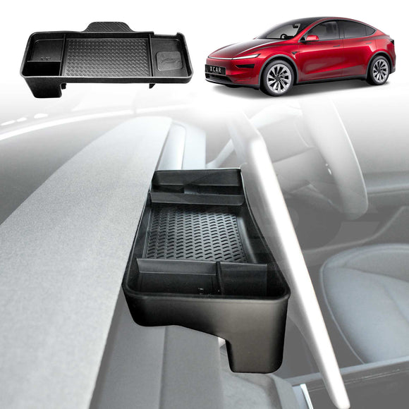 Centre Screen Console Dash Tray for Tesla Model Y L 6-Seat 2026-Onwards Organiser Hidden Storage Car Tissue Sunglasses Holder