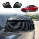 Rear View Mirror Trim Cover for Tesla Model Y L 6-Seat 2026-Onwards Exterior Accessories Side Mirror Cap Carbon Fiber Style-1