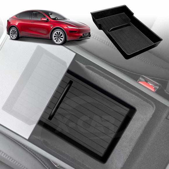 Center Console Armrest Organizer Tray for Tesla Model Y L 6-Seat 2026-Onwards Storage Box Car Interior Accessories