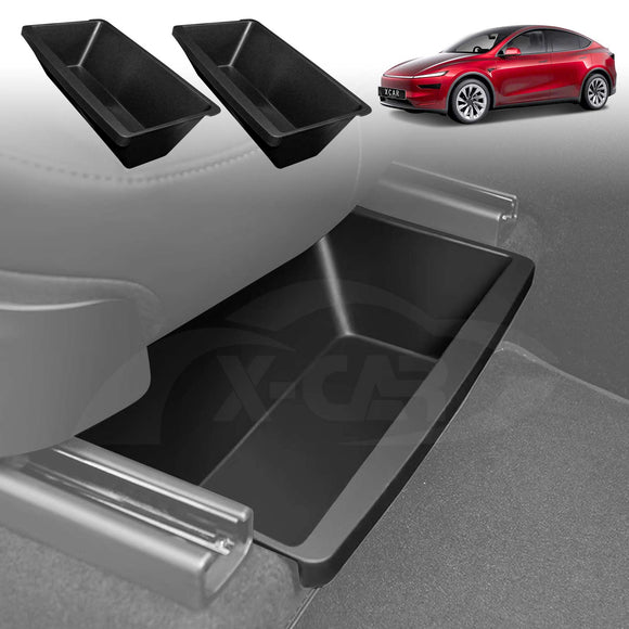Car Under Seat Storage Box for Tesla Model Y L 6-Seat 2026-Onwards Front Seats Organiser Tray