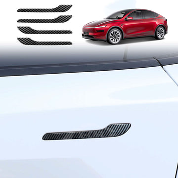 Tesla Model Y L 6-Seat 2026-Onwards Carbon Fibre Style Door Handle Cover