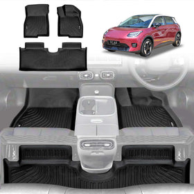 X-CAR 3D all-weather floor mats for AION UT with front and rear cabin protection