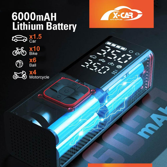 Hot Deal - Portable Air Compressor Pump with Digital Pressure Gauge Rechargeable
