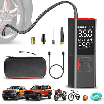 Hot Deal - Portable Air Compressor Pump with Digital Pressure Gauge Rechargeable
