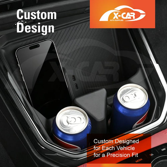Centre Console Organizer for BMW X3 G45 2024-Onwards Wireless Charging Phone Pad Cup Holder Armrest