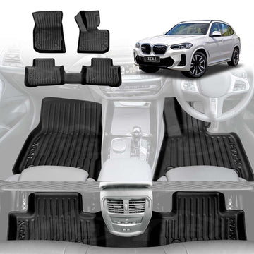 3D Floor Mats for BMW iX3 2023-2025 All-Weather Floor Liners