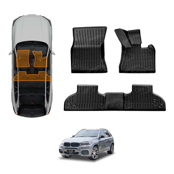 3D Floor Mats for BMW X5 F15 X5M F85 2013-2018 All-Weather Liners