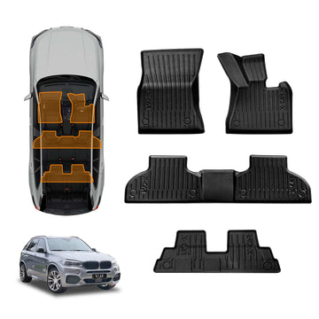 3D Floor Mats for BMW X5 F15 X5M F85 2013-2018 All-Weather Liners