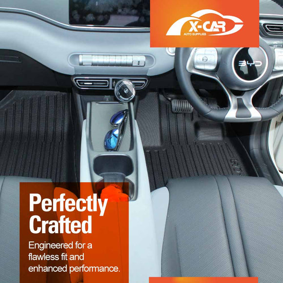 X-CAR floor mats installed in BYD Atto 1 car floor.
