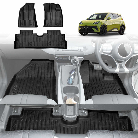 X-CAR floor mats installed in BYD Atto 1 car floor.
