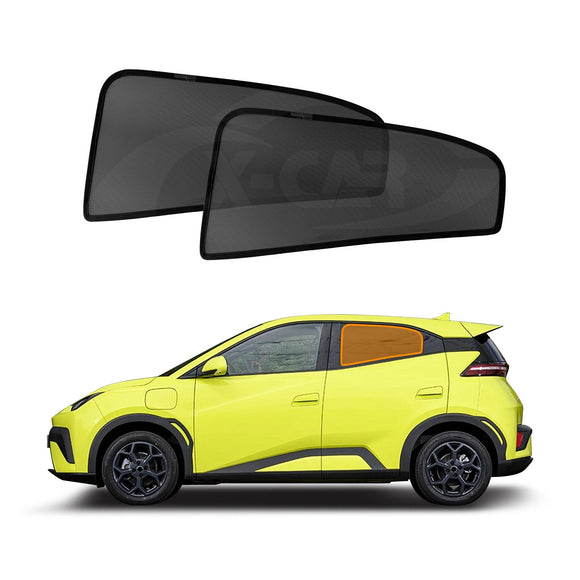 X-CAR window sun shades installed on BYD Atto 1 car windows.
