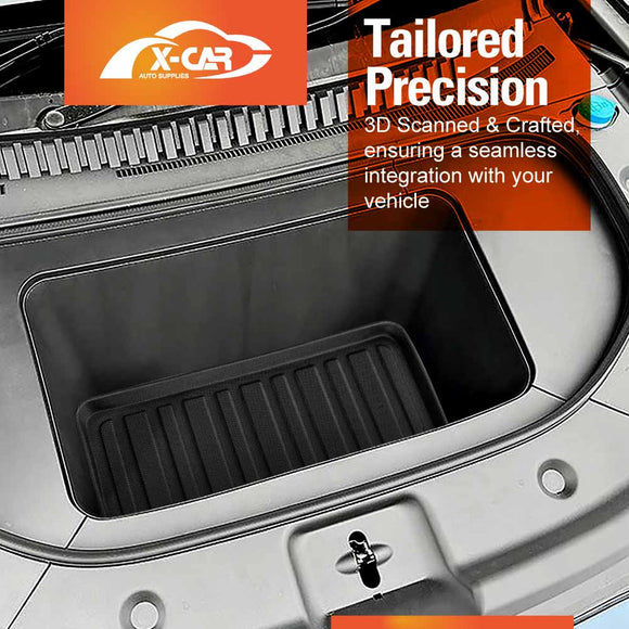 X-CAR custom-fit rear trunk boot liner, precision tailored cargo mat designed using 3D scanning