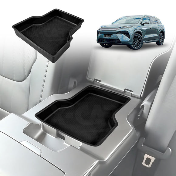 X-CAR Rear Seat Armrest Organiser Tray installed in BYD SEALION 8.