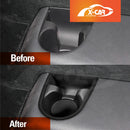 Before and after comparison of X-CAR third row seat cup holders being installed in BYD SEALION 8.