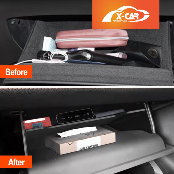 Glove Box Organizer Insert Tray for BYD Shark 6 Shark6 2024-Onwards Car Storage Box Accessories