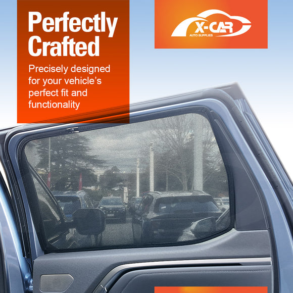 Rear Window Sun Shades for LDV Terron 9 Dual Cab 2025-Onwards Blind Mesh