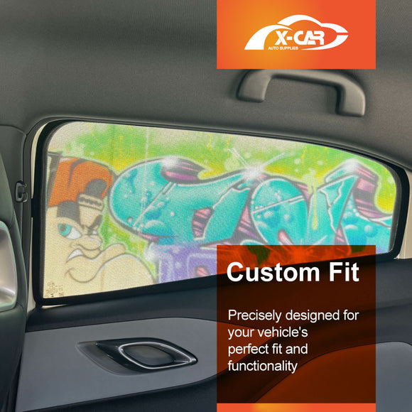 X-CAR window sun shades installed on BYD Atto 1 car windows.
