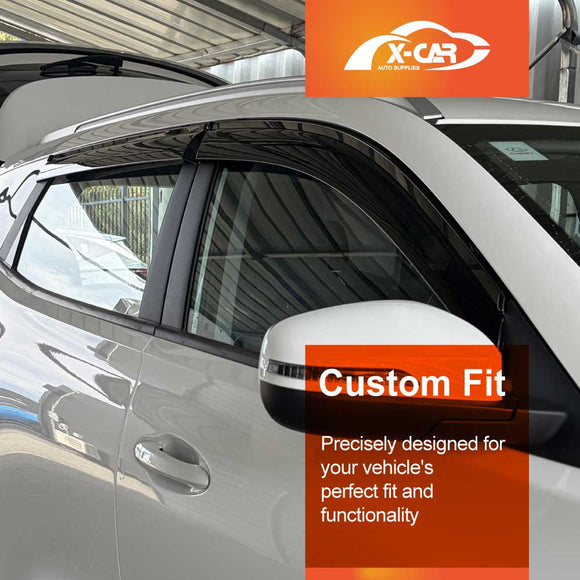 X-CAR custom-fit weather shields installed on Chery Tiggo 4 side windows