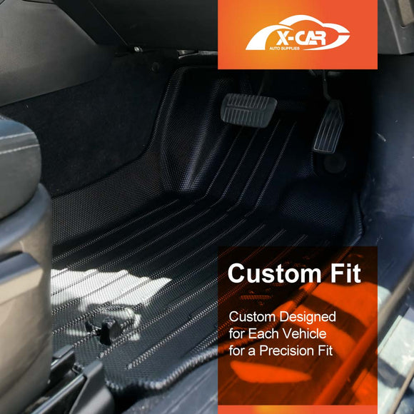 X-CAR 3D floor mat for Subaru Outback 2015-2020 installed in the foot well of the driver's foot well.