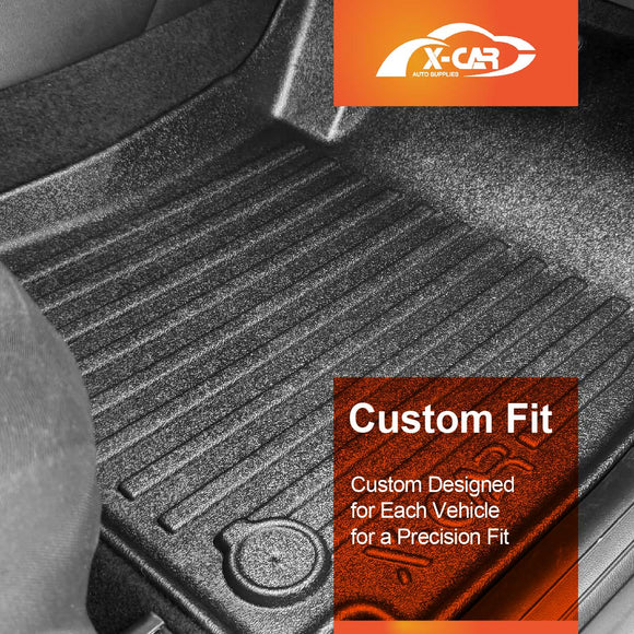 X-CAR Hyundai Kona 2023 onwards 3D all weather floor mats driver foot well.