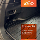 X-CAR boot liners for Outback 2015-2020 installed in the cargo area of a Outback.